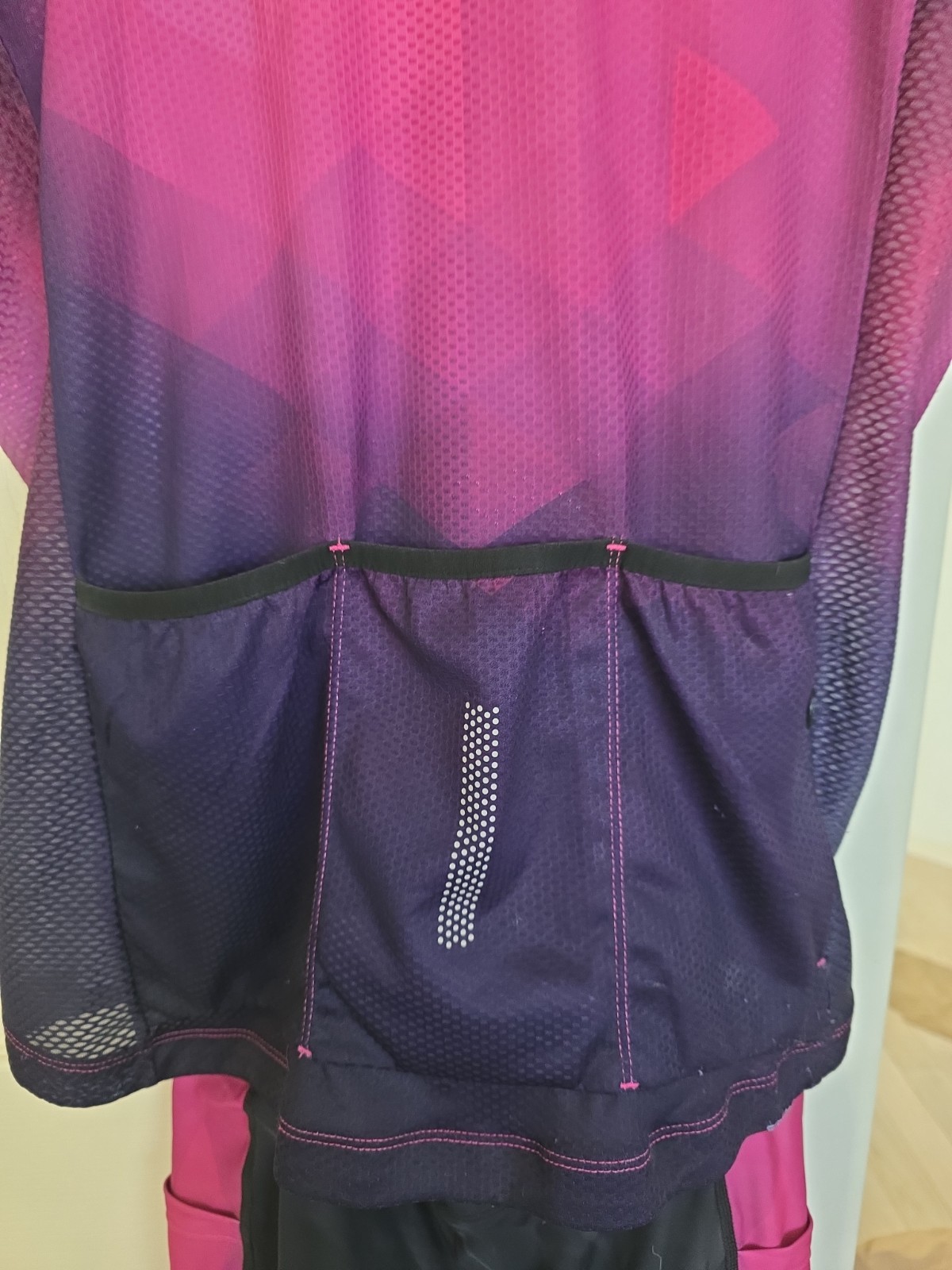 Baleaf Cycling Jersey Womens L Pink And Purple Full Zip Pockets And Pants