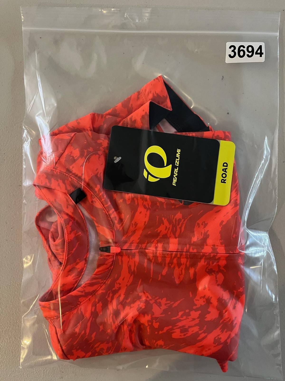 Pearl Izumi Cycling Jersey Shirt Small Orange Short Sleeve Womens Full Zip