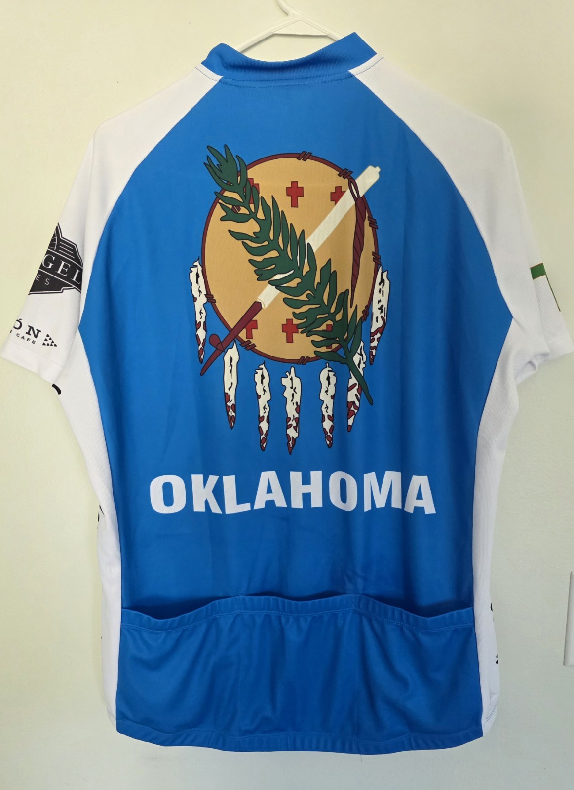 Men’s XL Cycling Jersey Route 66 Oklahoma Native American Buffalo EUC