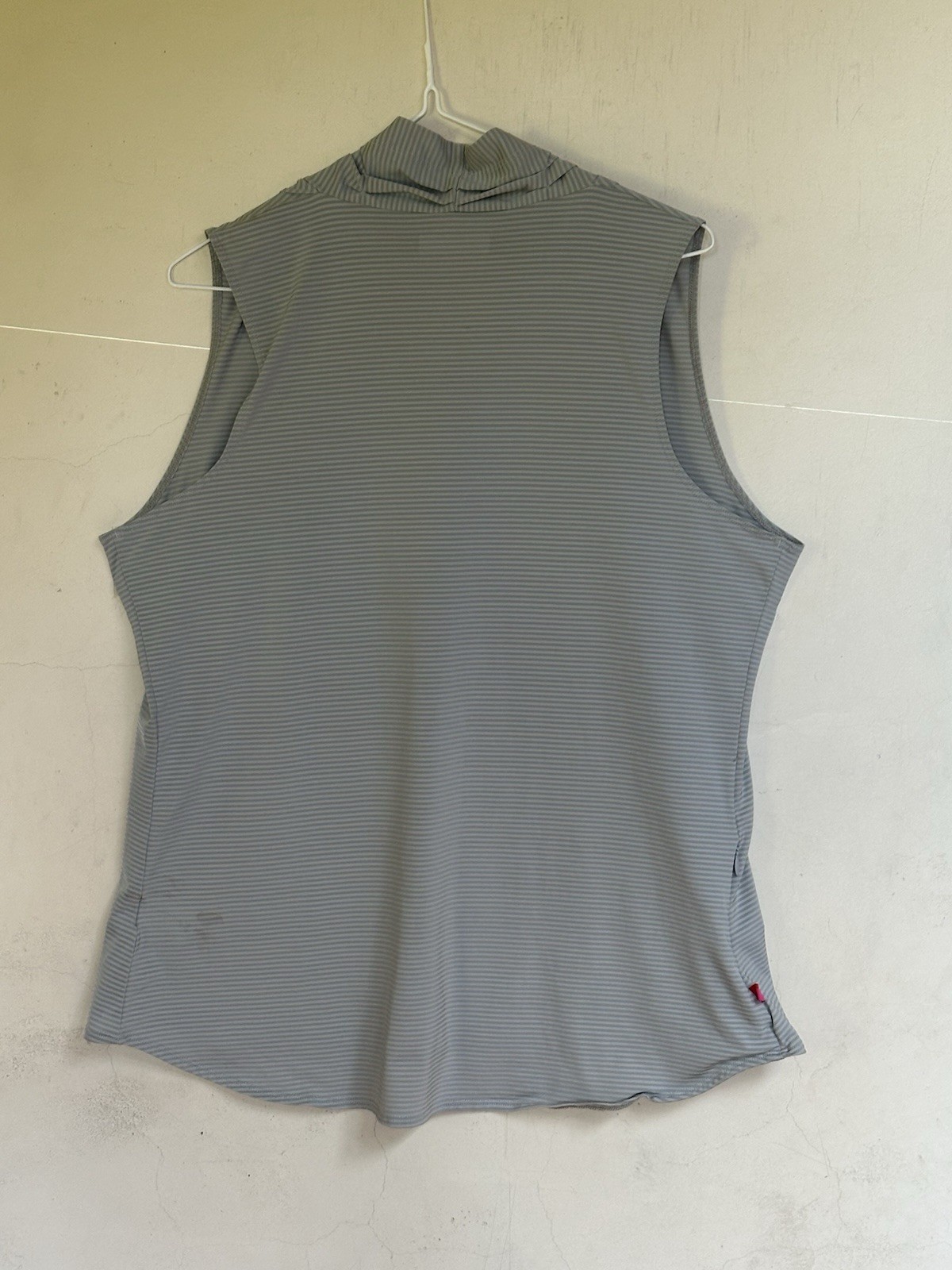 Terry Womens Sleeveless Cycling Jersey Two Greys Wrap Neck Pullover XL USA