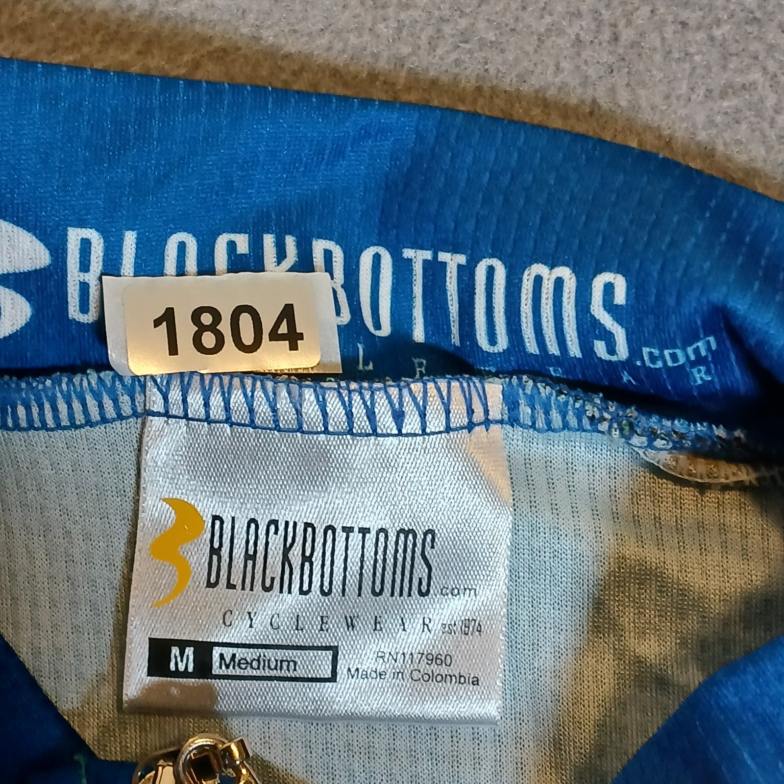 Black Bottoms Cycling Jersey Adult Size M Green Blue RATPOD13 Dillion Montana