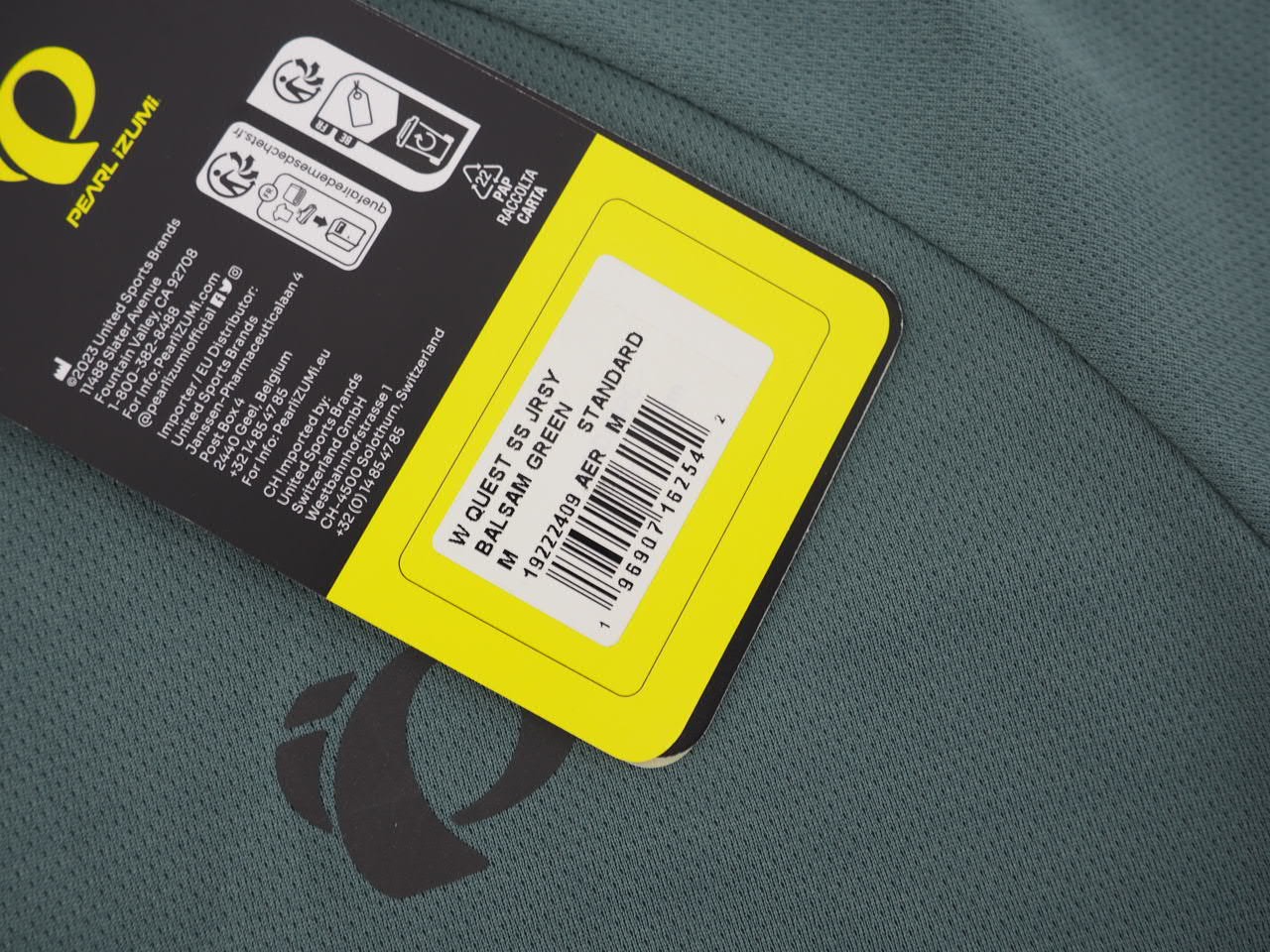NEW! Pearl Izumi Quest Short Sleeve Cycling Jersey Women’s Medium Balsam Green