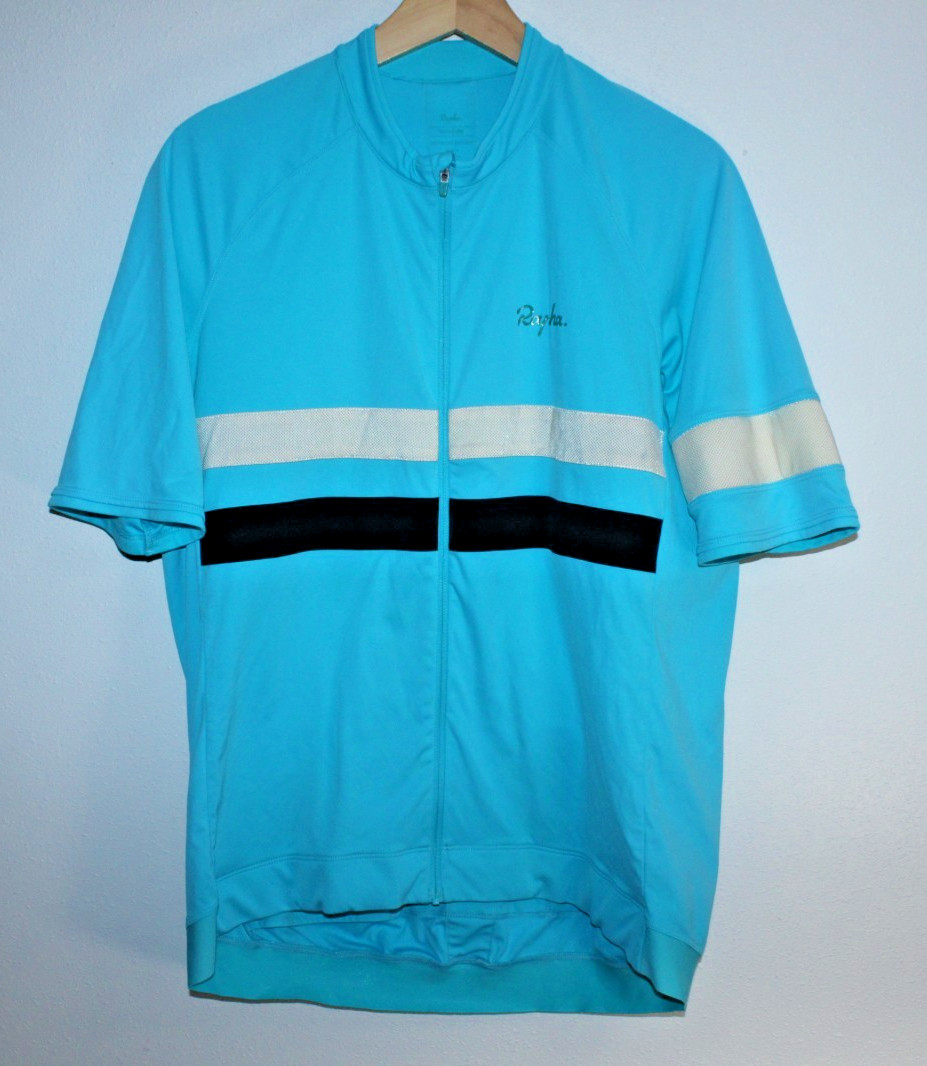 Rapha Sky Men’s Cycling Team Jersey XXL Rear Pockets 46″ Chest 24/30″ T2B Blue ~