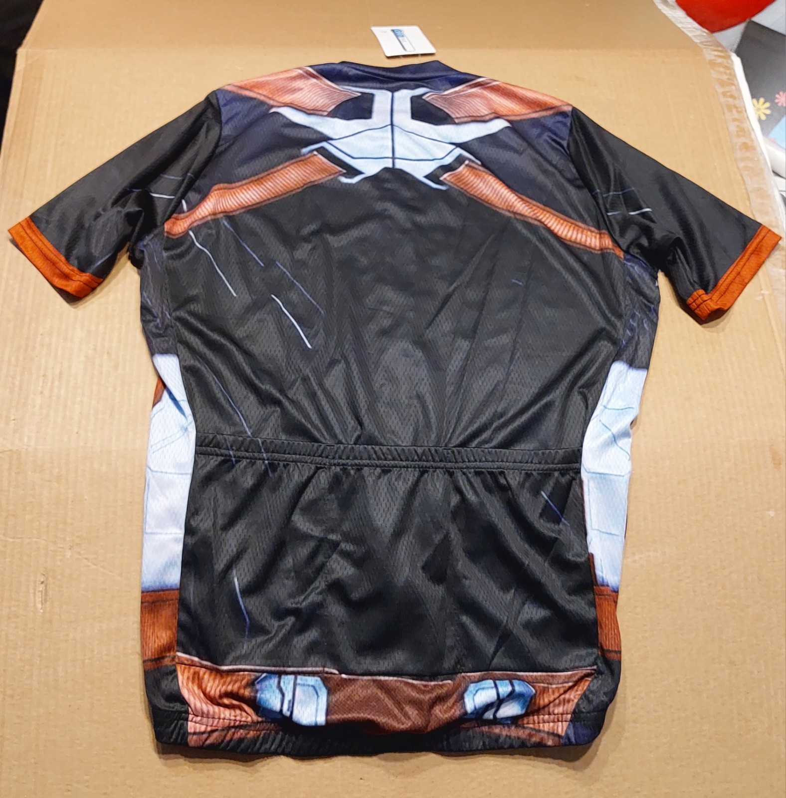 NWT Men’s 20″ Chest Captain America MCU Movie Costume Cycling Bike Jersey Shirt