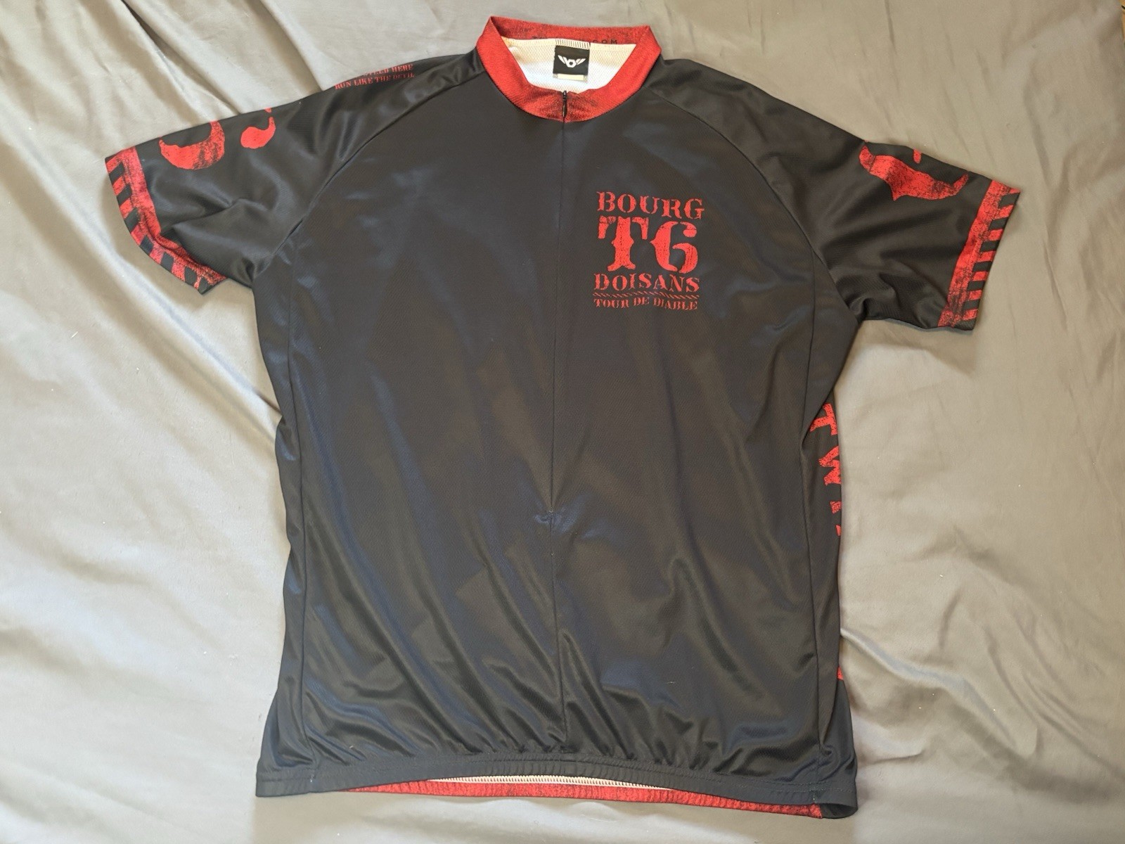 Vintage Twin Six Cycling Jersey Size 2XL Black Red 90s USA Tour De Diable