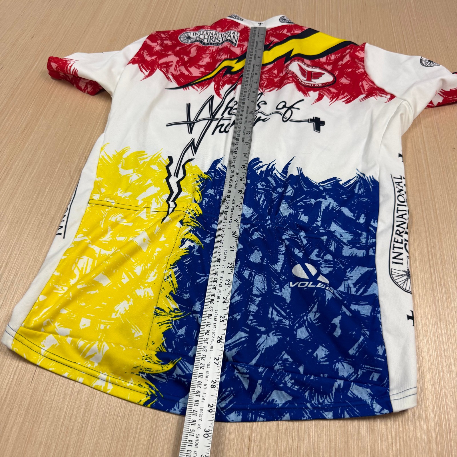 Vintage Voler Cycling Jersey 90s Christian Jesus Wheels of Thunder XL 90s aop