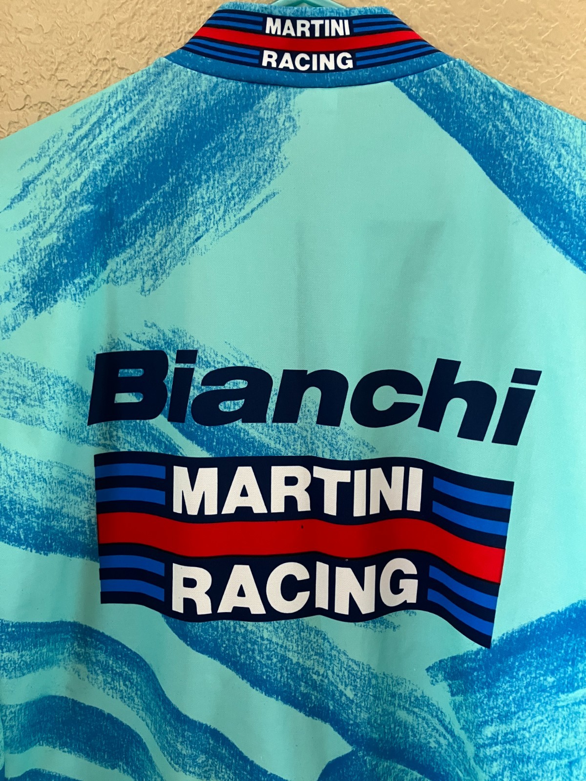 SMS Santini Bianchi Martini Racing Mens Cycling Jersey Italy Size XXL /US Large