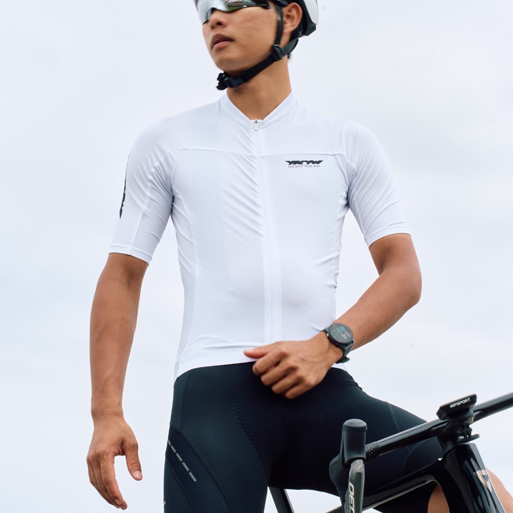 YKYW 2026 Pro Men Short Sleeve Cycling Jersey UPF50+ Quick Dry Road Bike MTB Top