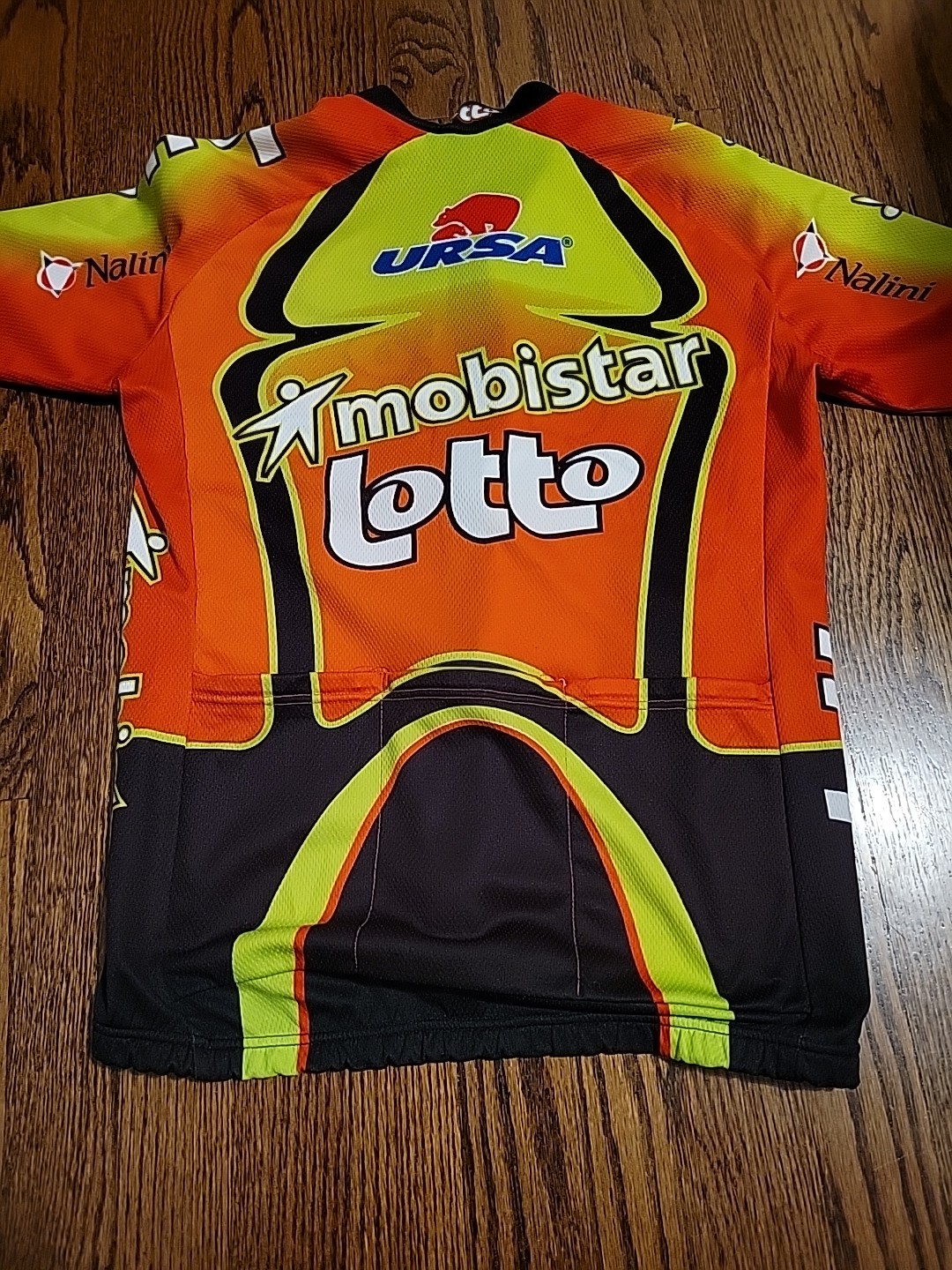Cycling Jersey Men’s Size Small Shirt Full Zipper Lotto Mobistar