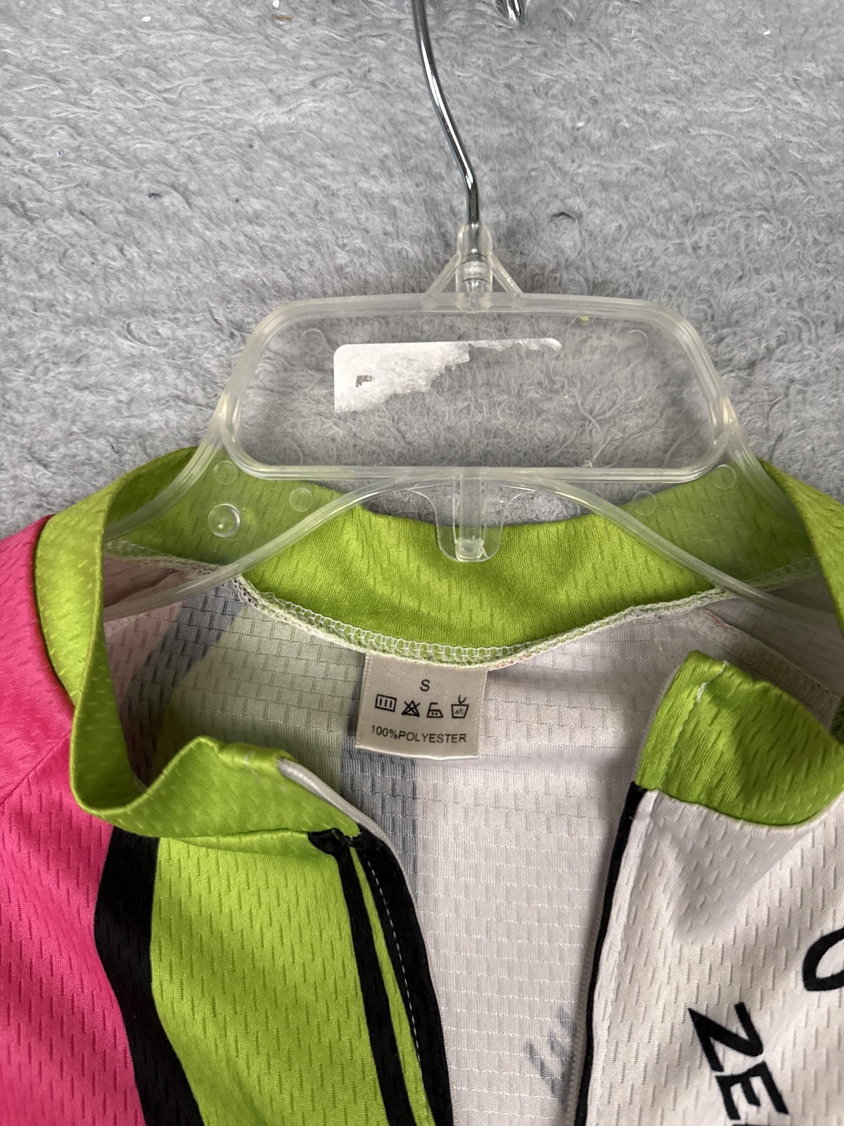 Zero Bike Cycling Jersey Womems Small Multicolor Full Zip Short Sleeve Pockets