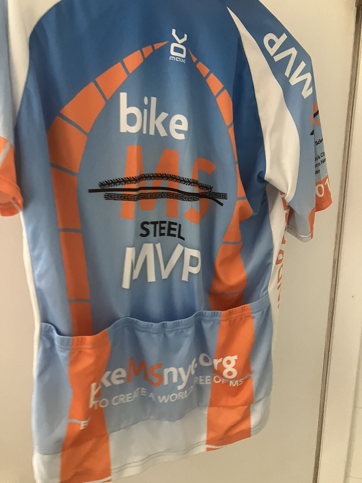VoMax Brand Cycling Jersey Fight Ms MVP Level Bike Jersey 2010 NYC Chapter Sz XL