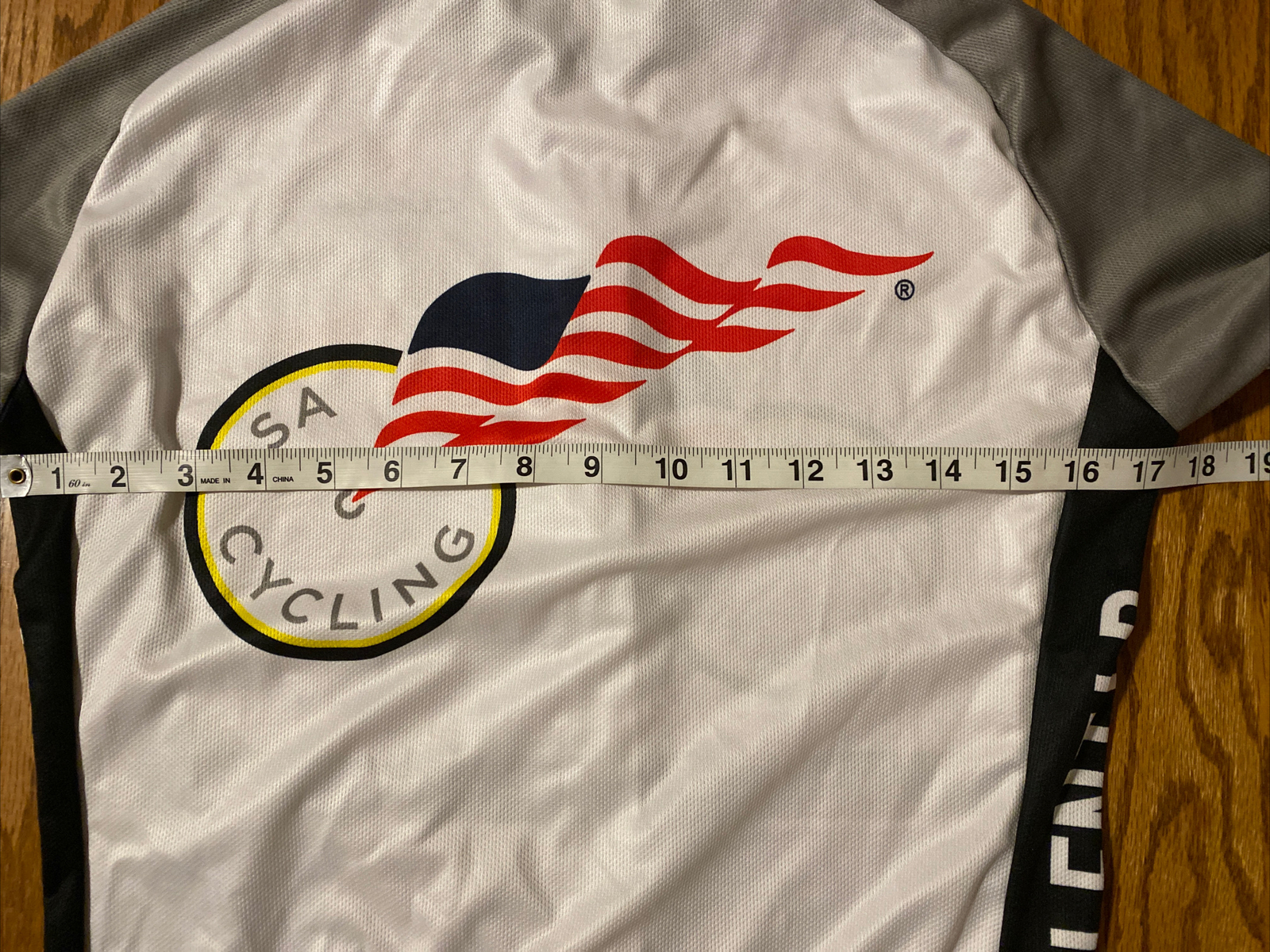 Cuore cycling jersey USA Cyclinh Small Size White Gray Full Zip Race Fit