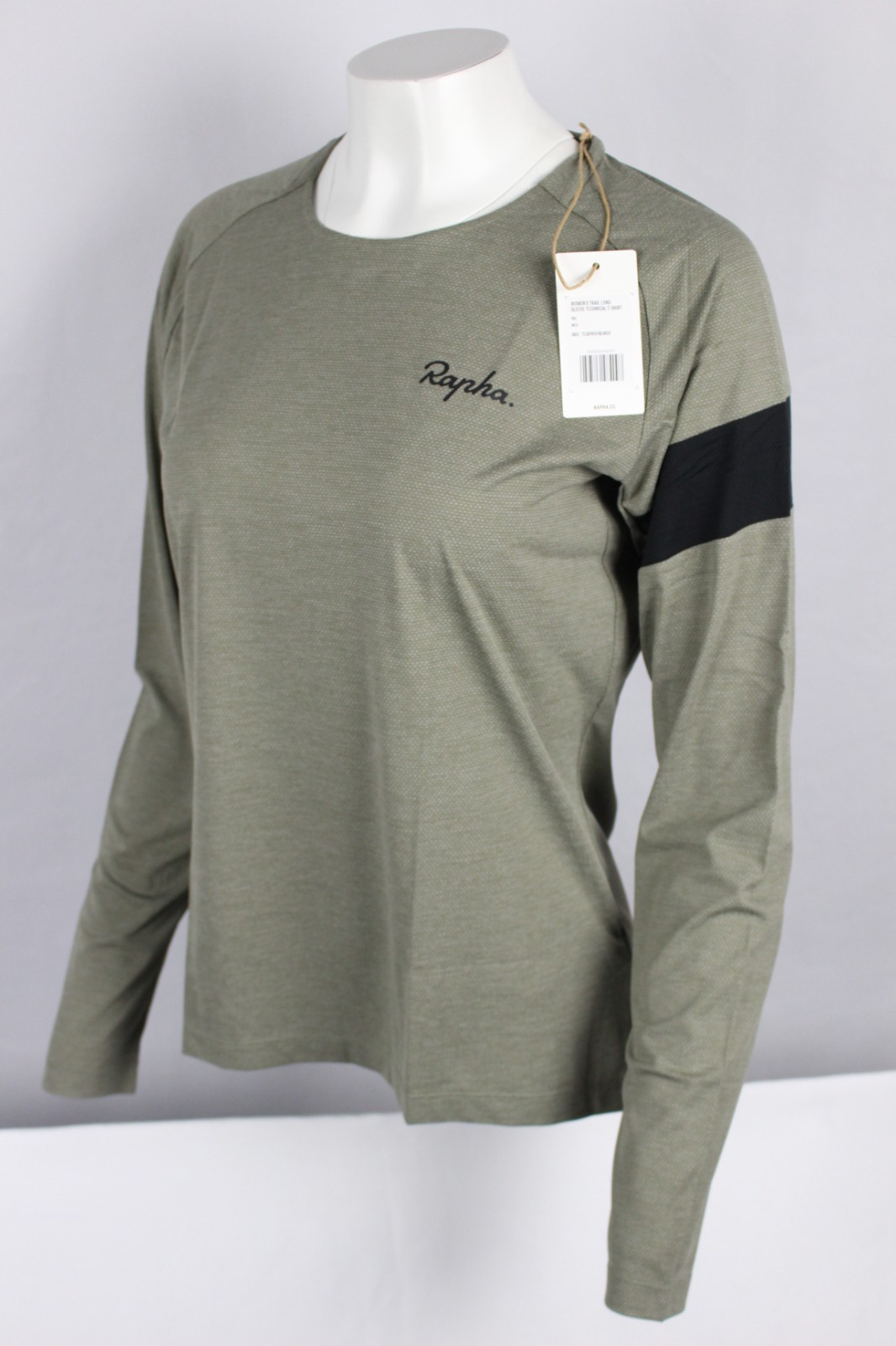 Rapha Women s Trail Long Sleeve Technical T Shirt Mountain Biking Khaki / Black
