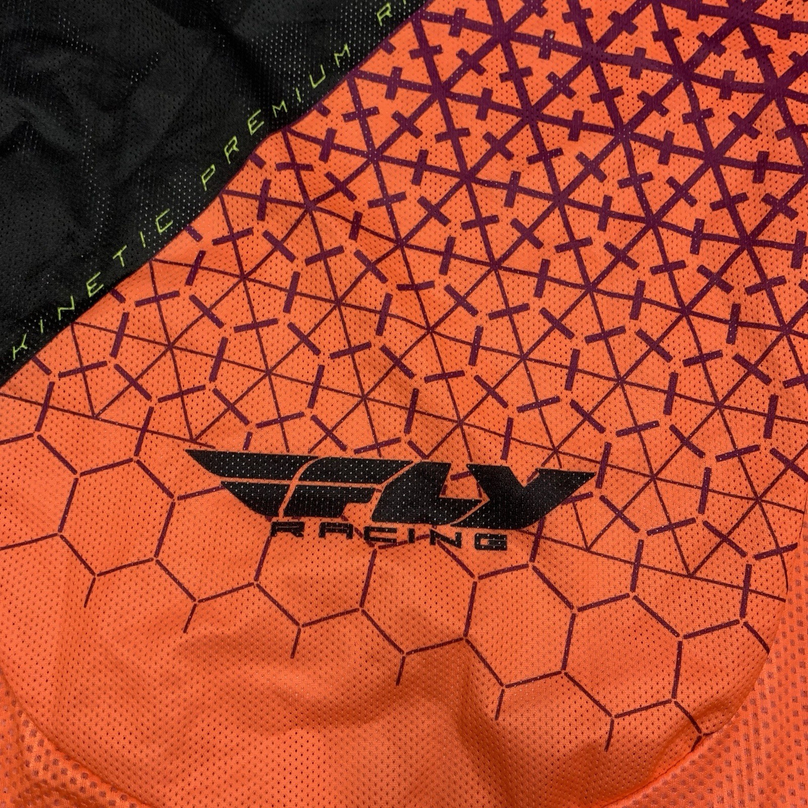 Fly Racing Kinetic Trifecta Mesh Jersey Mens S Orange Motocross Dirt Bike MTB