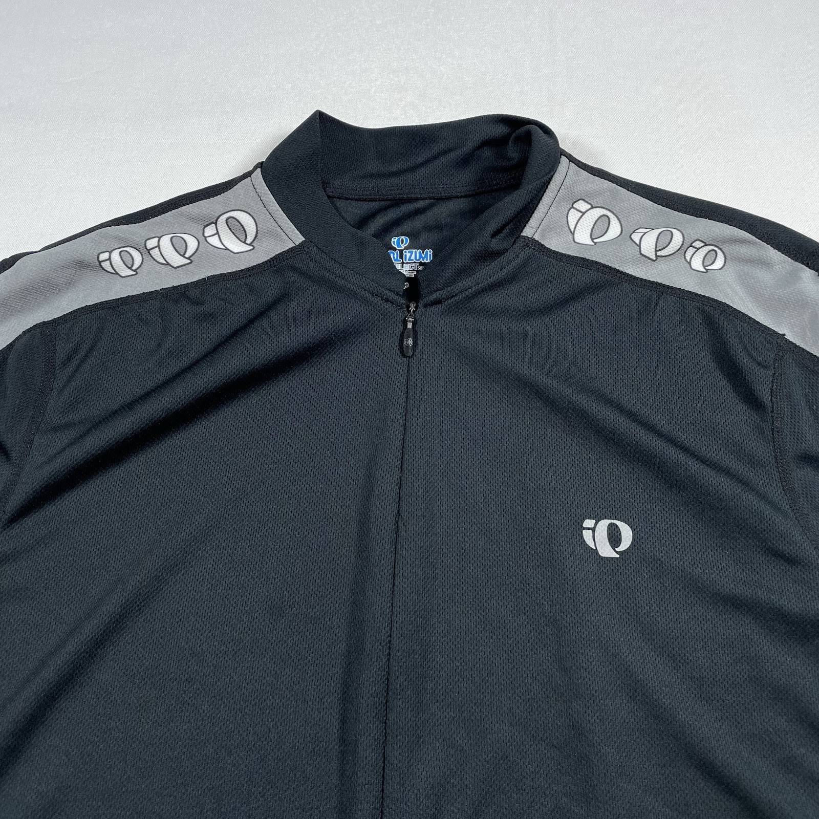 pearl izumi long sleeve cycling jersey 3/4 zip bottle pockets Large