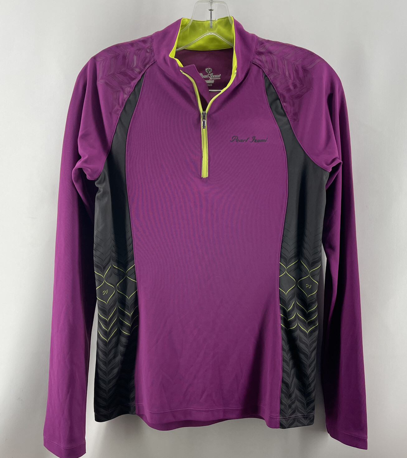 PEARL IZUMI Cycling Jersey Long Sleeve Women’s FUShIA 1/3 Zip NECk Small