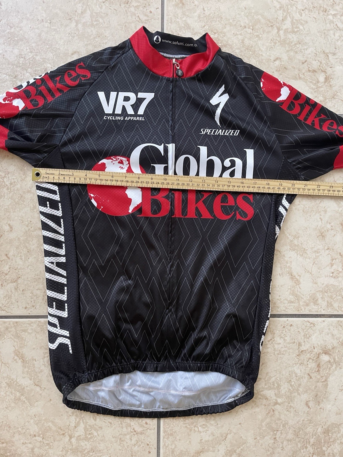 Safetti VR7 Specialized Men’s Short Sleeve Cycling Full Zip Jersey Road Bike Top