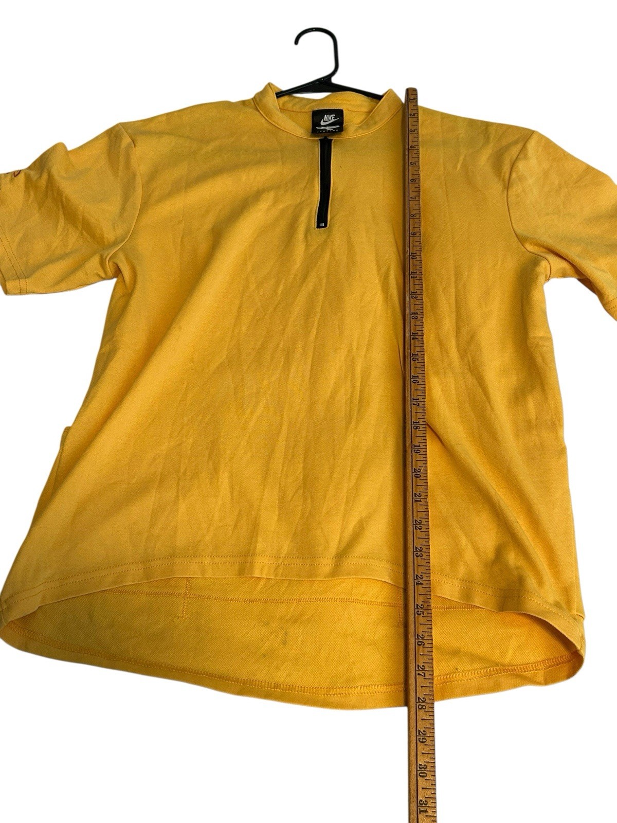 Vtg Nike Echelon Mens XL Yellow Cycling Jersey 1/4 Zip Made In USA 90’s