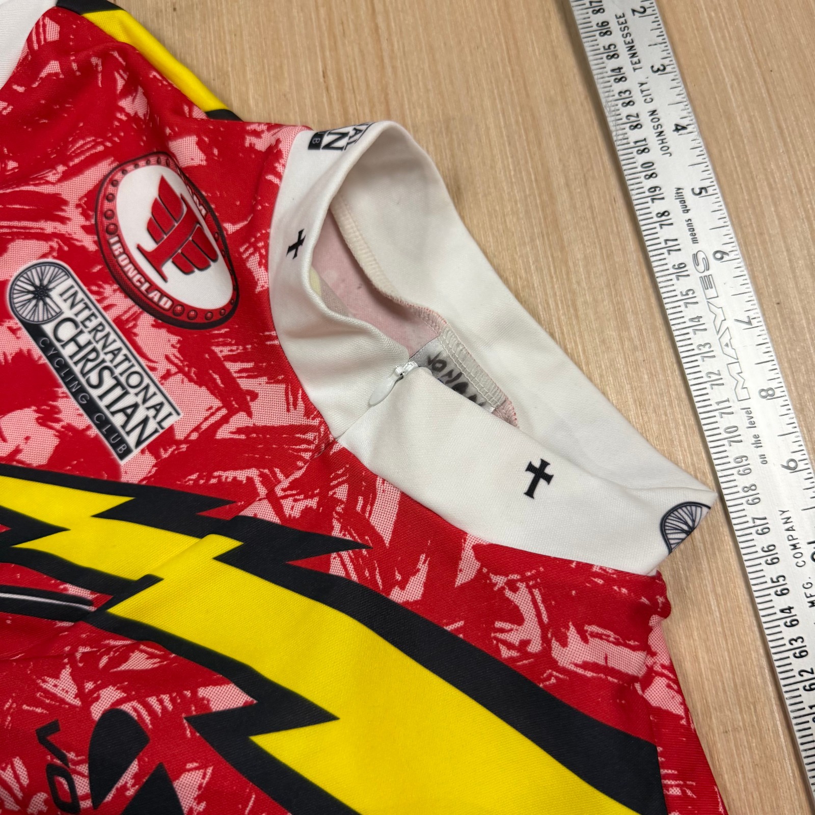 Vintage Voler Cycling Jersey 90s Christian Jesus Wheels of Thunder XL 90s aop