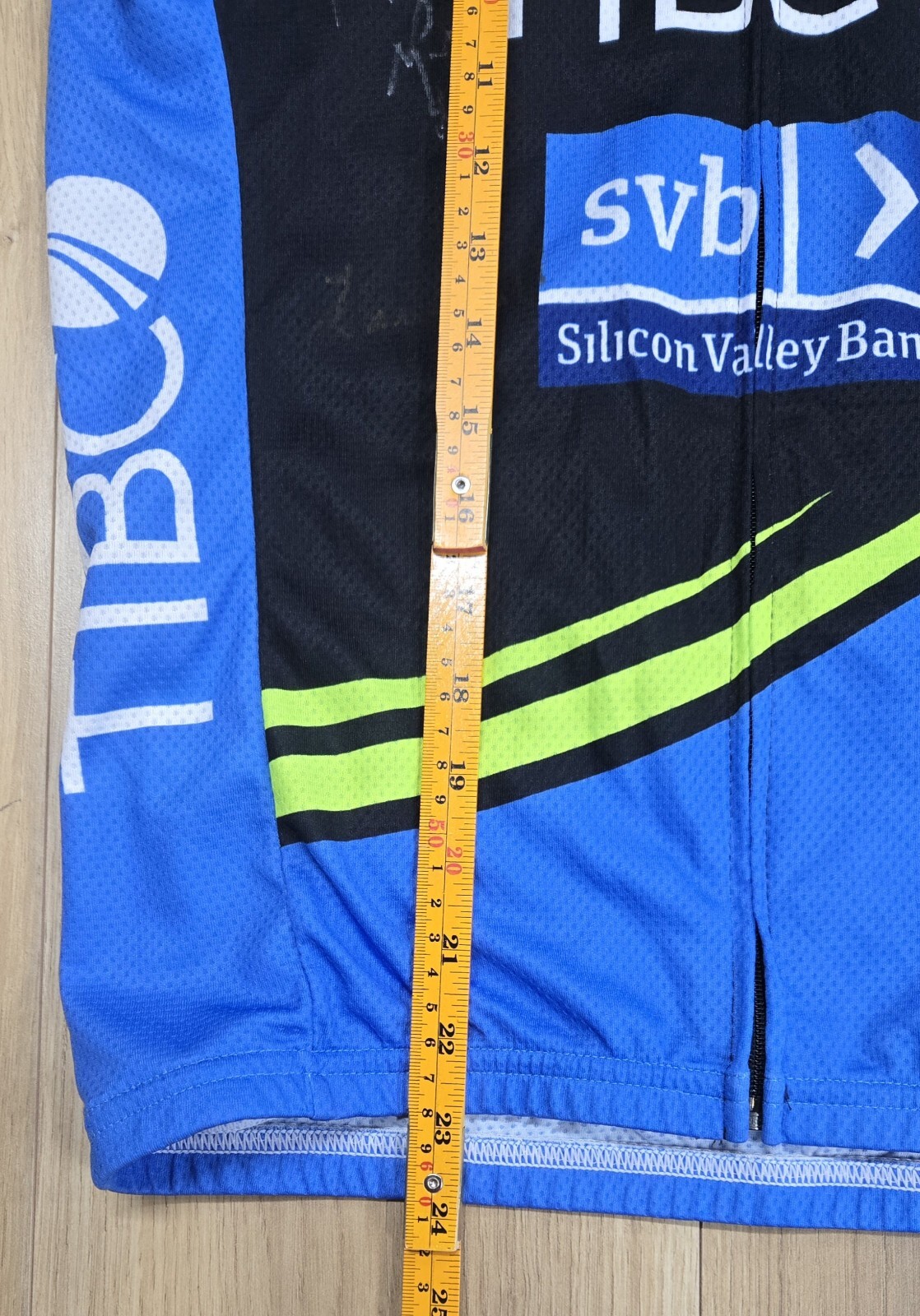 Voler Team TIBCO Cycling Jersey, Sz Medium, Has Signatures, Full Zipper