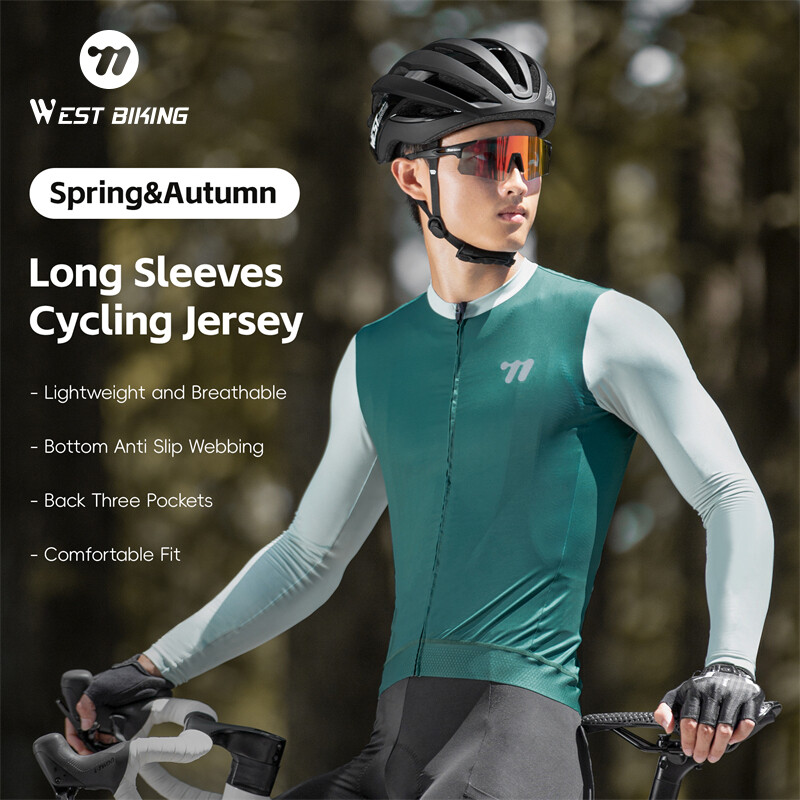 WEST BIKING Unsex Cycling Jacket Soft Windproof Long Sleeve Bike Coat Tops Shirt