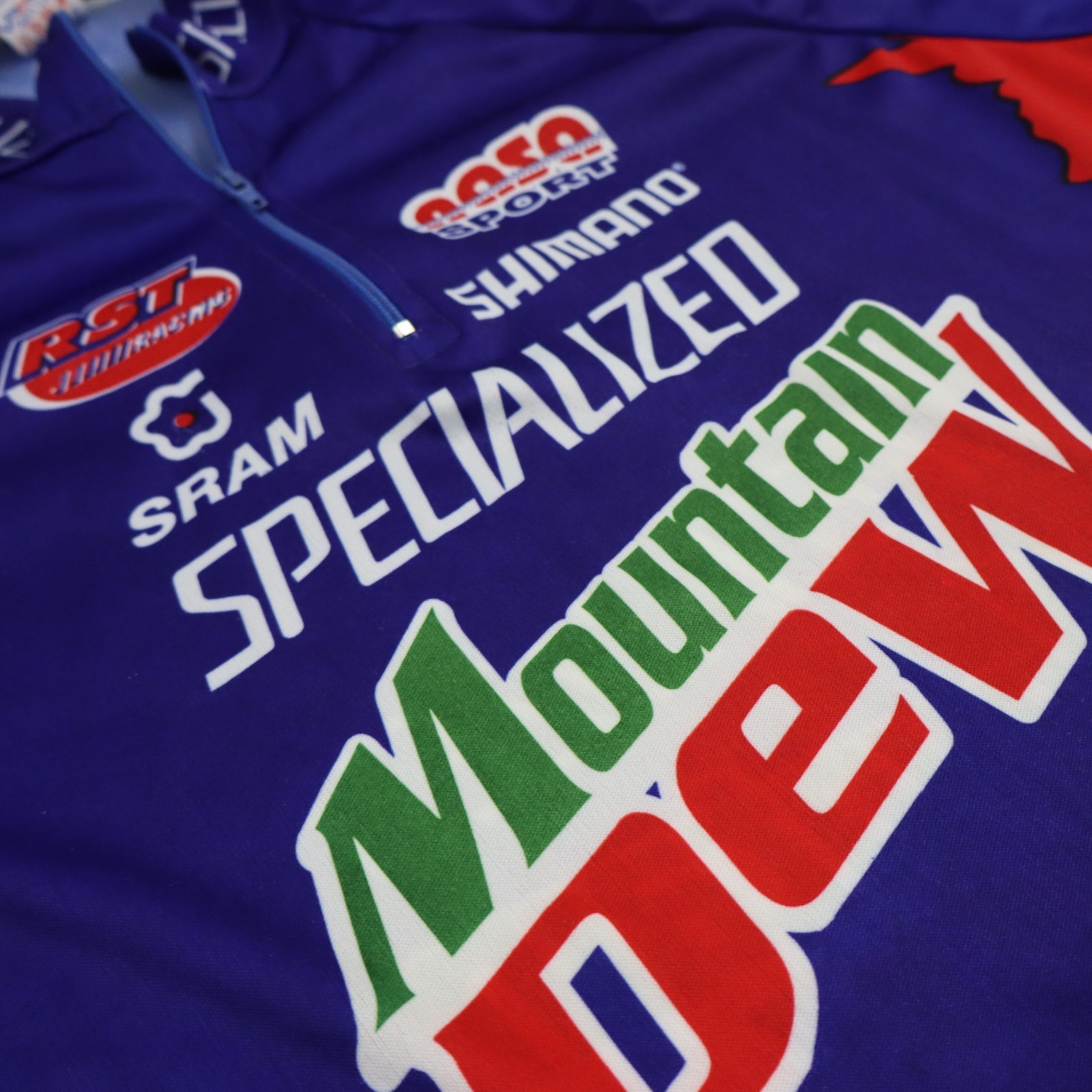 Vintage Specialized Mountain Dew Cycling Jersey Mens Large/M Bike Pro Team Shirt