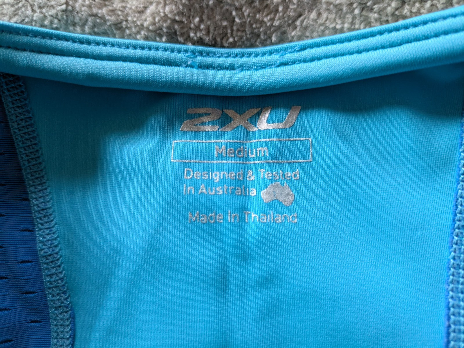 2XU Tri Triathlon Top Jersey Womens M Sleeveless Cycling Blue