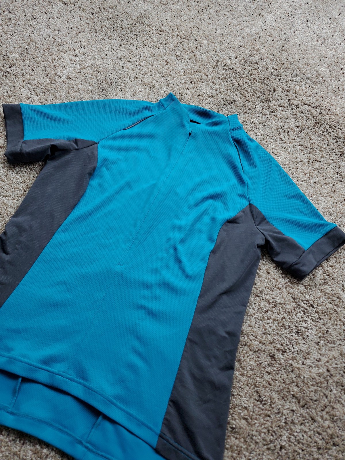 Novara Cycling Jersey Womens Medium Blue Gray Short Sleeve Bike Shirt Polyester