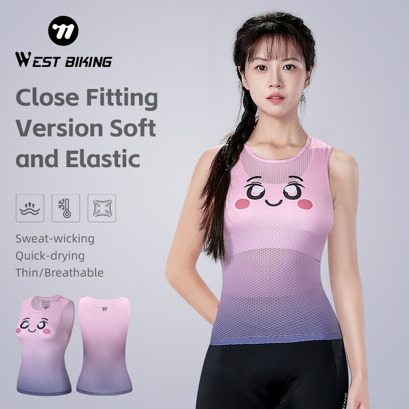 WEST BIKING Women Cycling Sport Jersey Quick Dry Breathable Undershirt Tops Vest