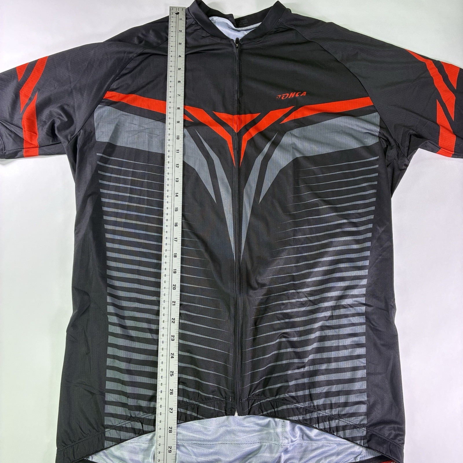 Mens Cycling T-Shirt Short Sleeve Sz XL Top Riding Jersey Light Zipper Pockets