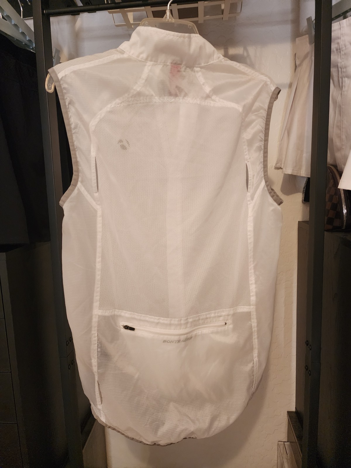 BONTRAGER Cycling Windshell Vest Full Zipp Pocket White Profila M Reflective