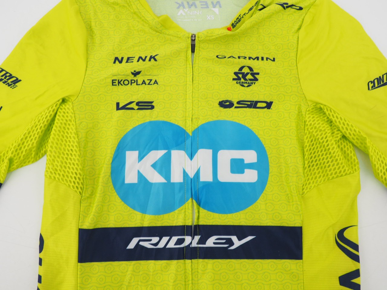 NENK Short Sleeve Cycling Jersey Size XS KMC Ridley Team Custom Green