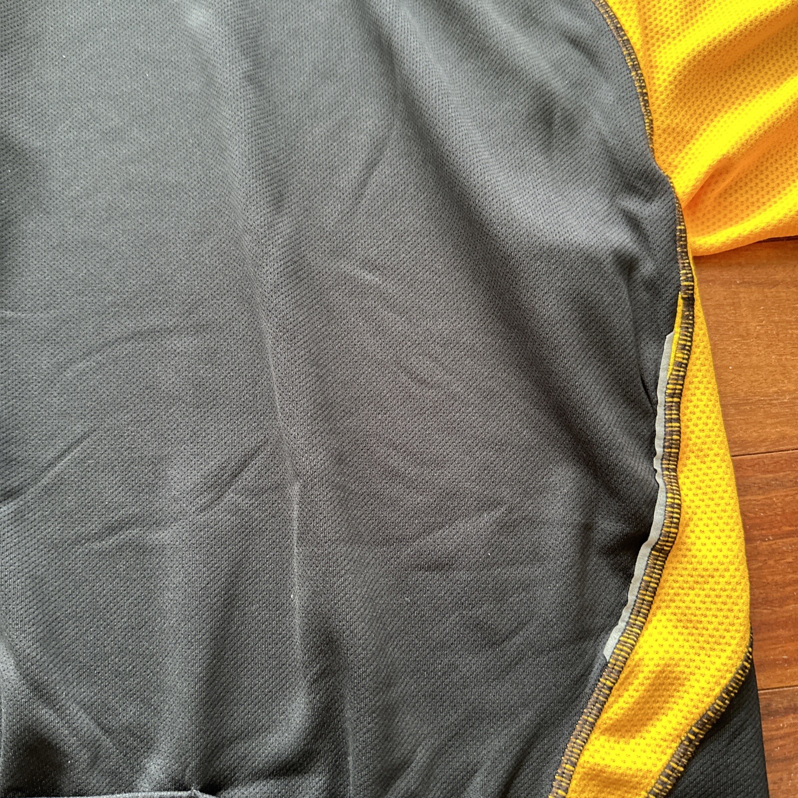 Trayl Cycling Jersey Men’s XL Black Yellow 1/2 Zip Polyester Pockets