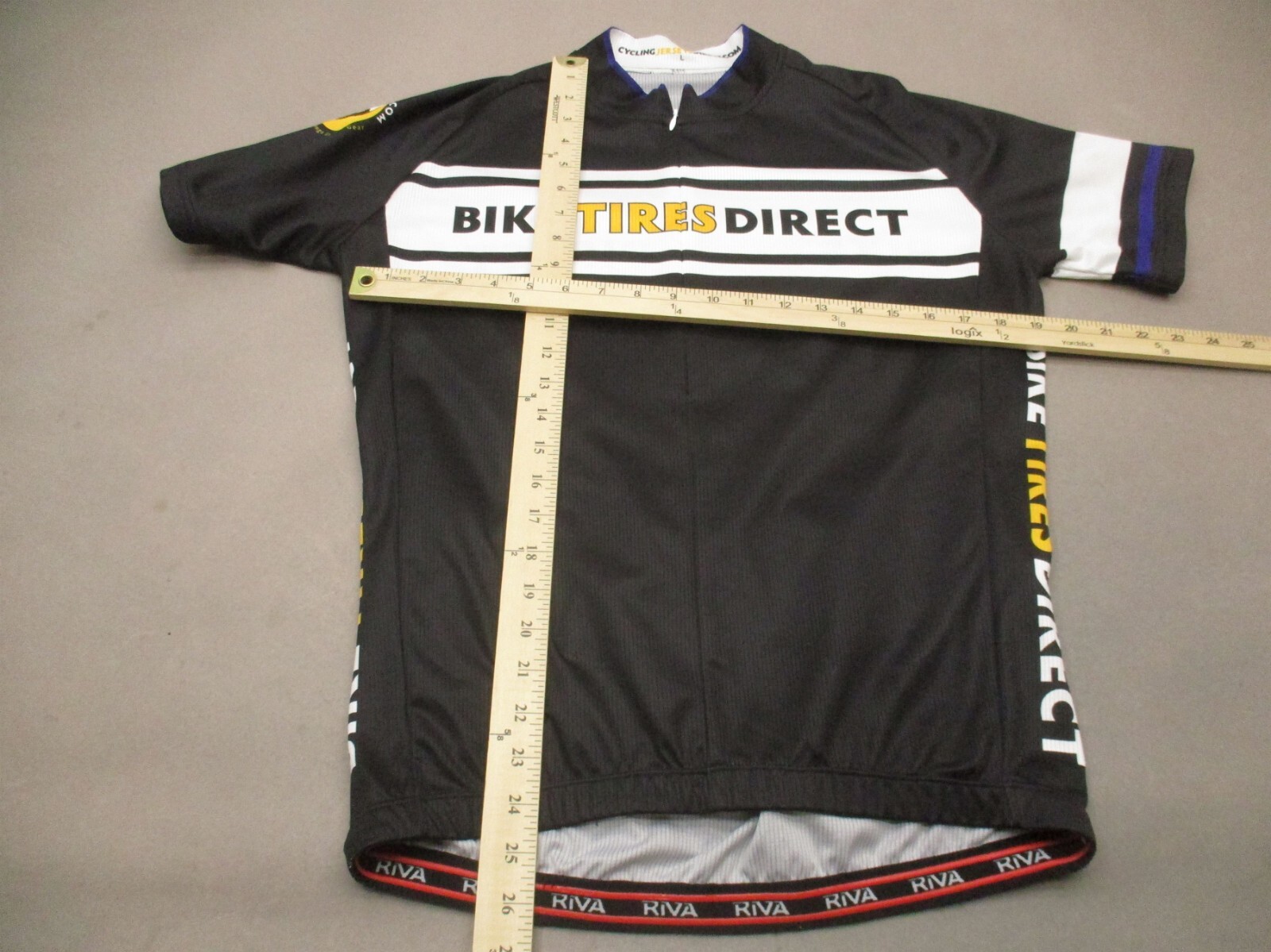Riva Size L Men Full Zip Pocket Elastic Waist Short Sleeve Cycling Jersey 704