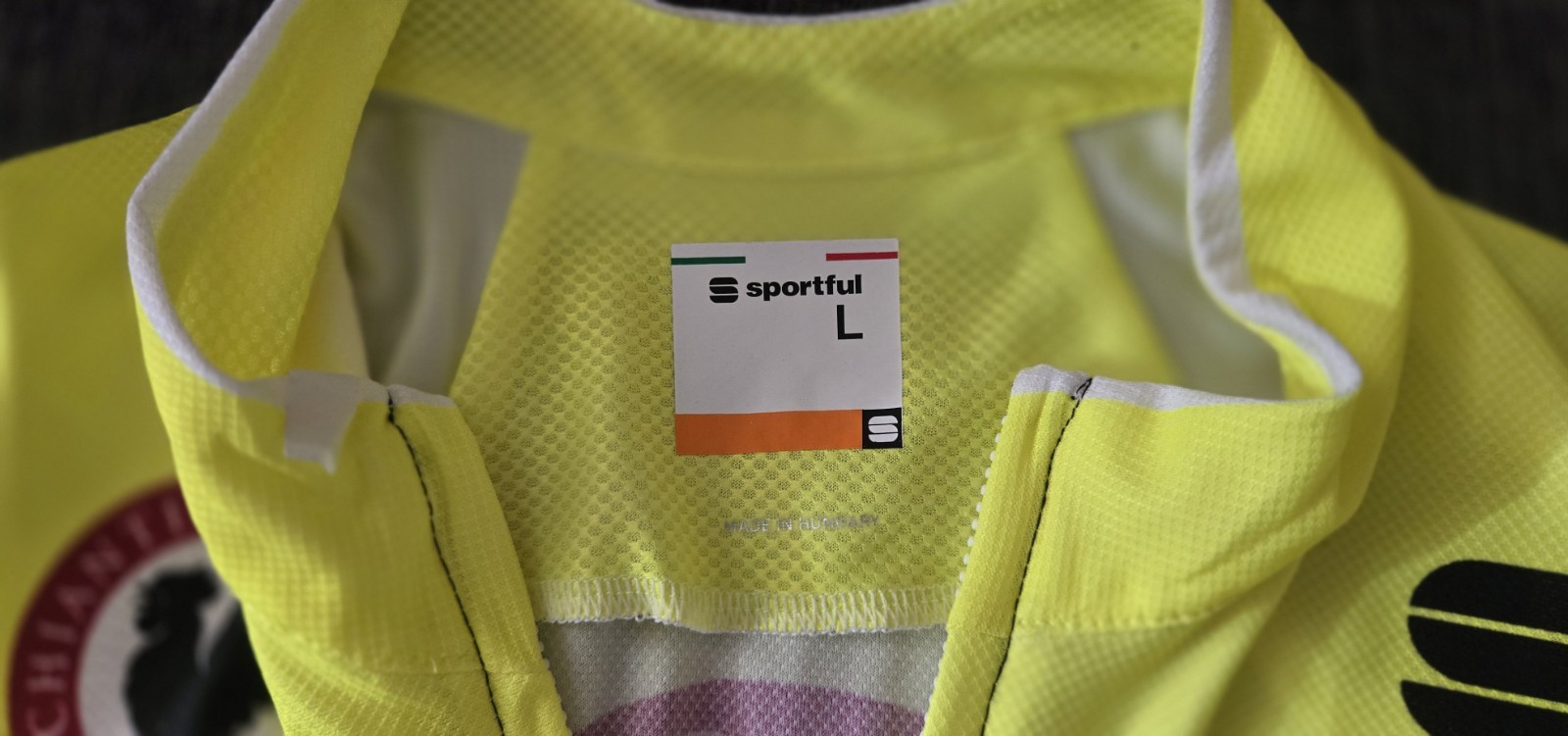 Sportful Chianti Jersey ’20 Men’s L Yellow/Black Full Zip Pockets