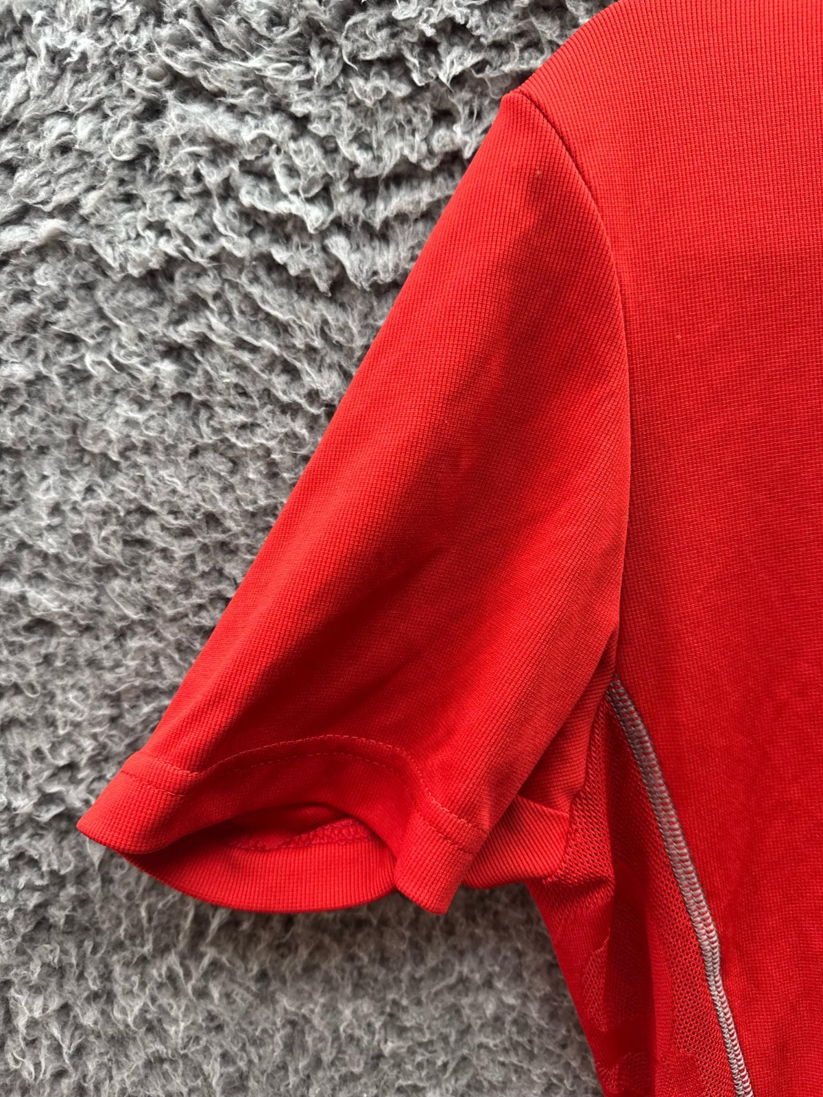 Briko High Neck Quarter Zip Classic Short Sleeve Cycling Jersey Red Mens Size L