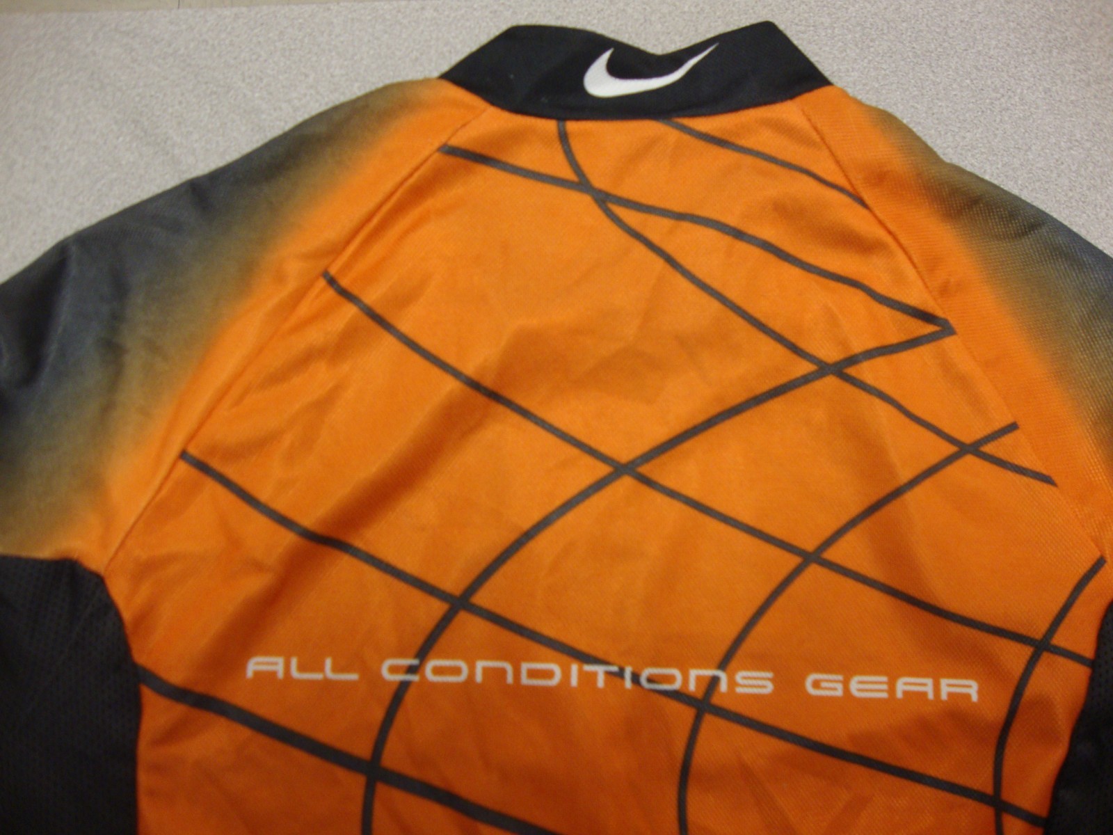 Rare Vintage Nike ACG Cycling Jersey Blockcore vibrant Orange Bike Riding Logo M