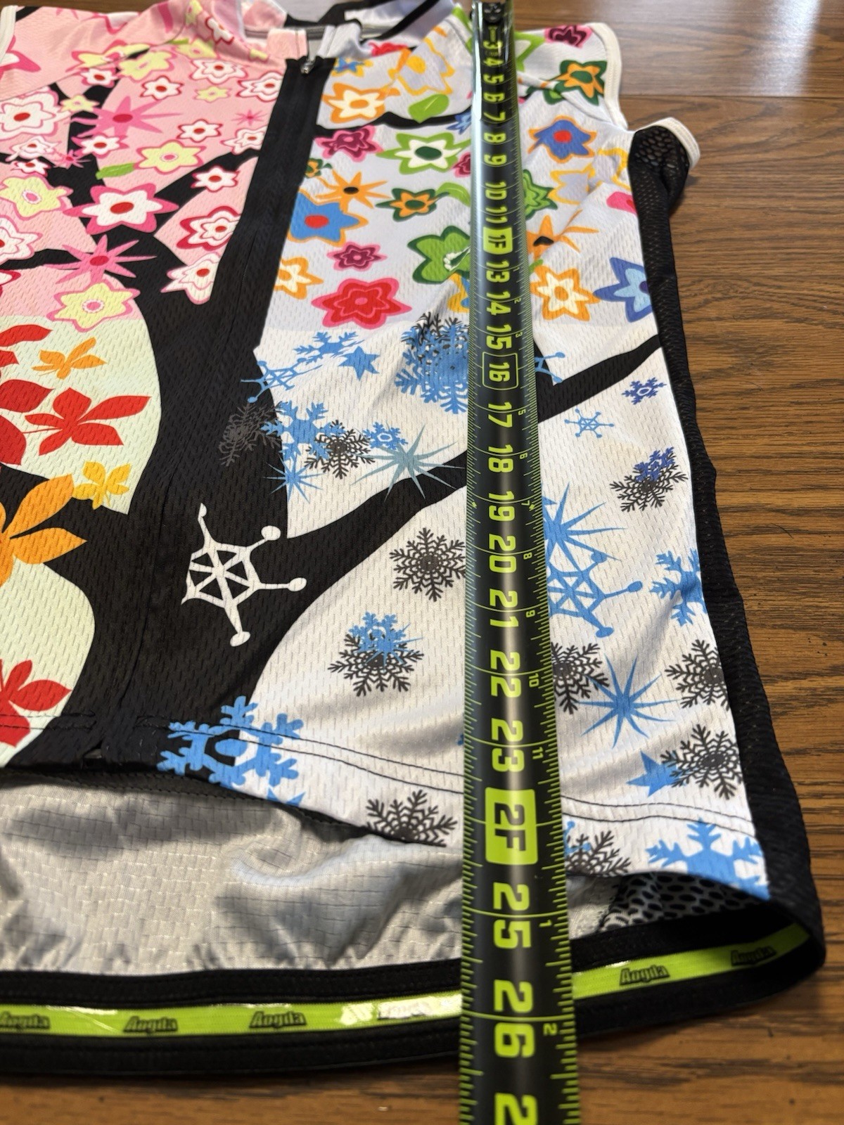 Aogda Women’s Cycling Jersey Large, Full Zip, Vibrant Floral Print NWOT
