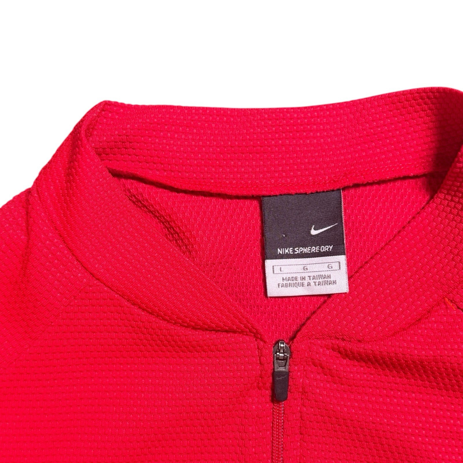 Nike Sphere Dry Element Therma Cycling Top Gray Red Athletic Base layer Y2K