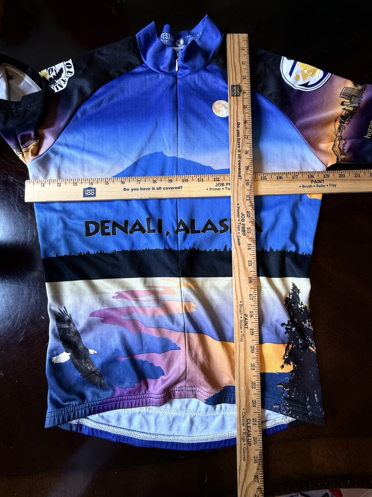 NimbleWear 1/2 Zip Club Cut Cycling Biking Jersey Denali Alaska Mens Size Medium