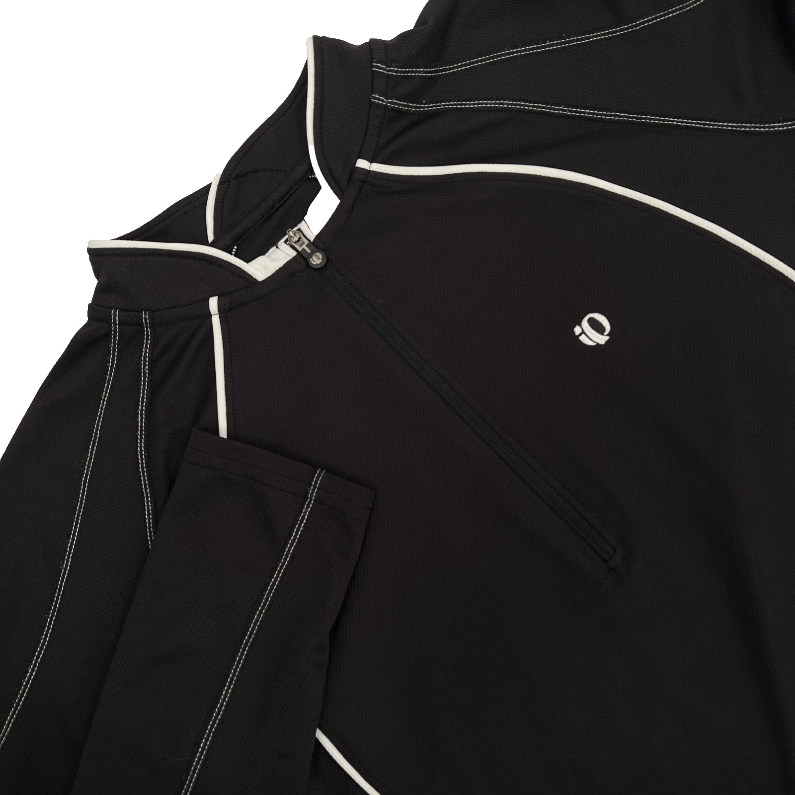 PEARL IZUMI Women’s L Black Long-Sleeve 1/2-Zip Cycling Jersey Shirt Embroidered