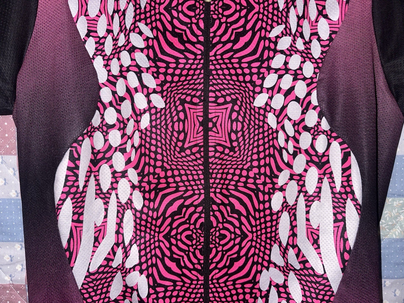 Nishiki Cycling Jersey Women’s size Medium Full Zip Lot of 2 100% Polyester