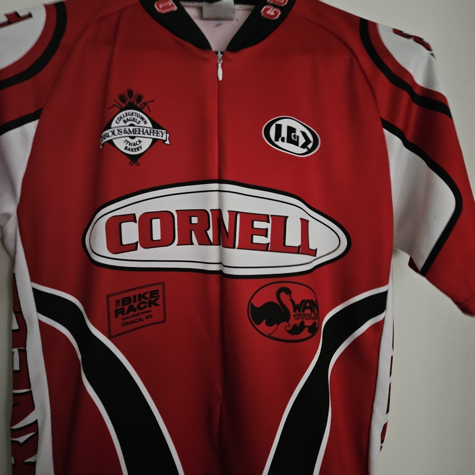 Louis Garneau Cornell Cycling Bike Jersey Small 100% Polyester 3/4 Zip