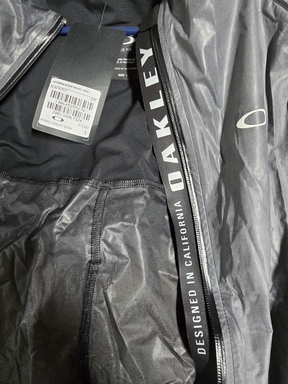 Brand New Blackout Oakley Jawbreaker Road Cycling Vest 412493 sz L