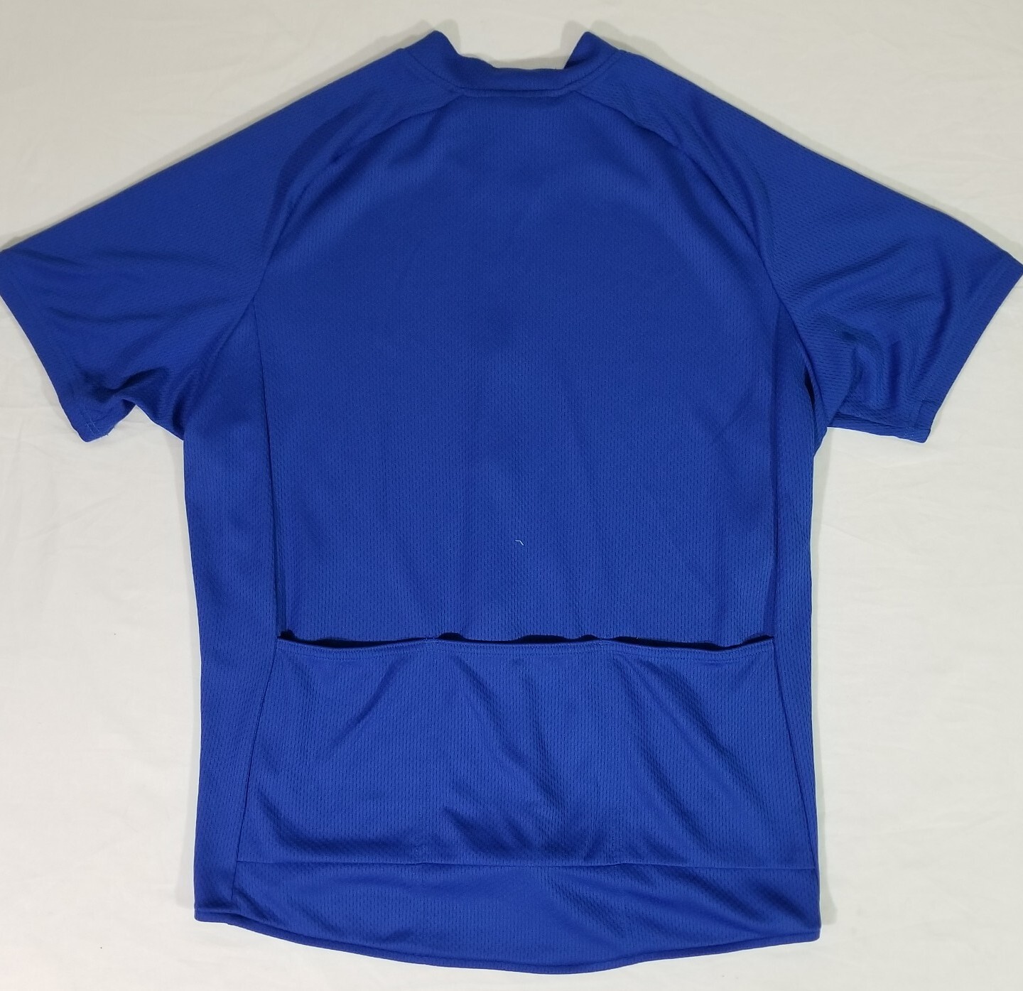 Cannondale Solid Blue 3/4 Zip Cycling Jersey Short Sleeve Shirt Men’s Size Large