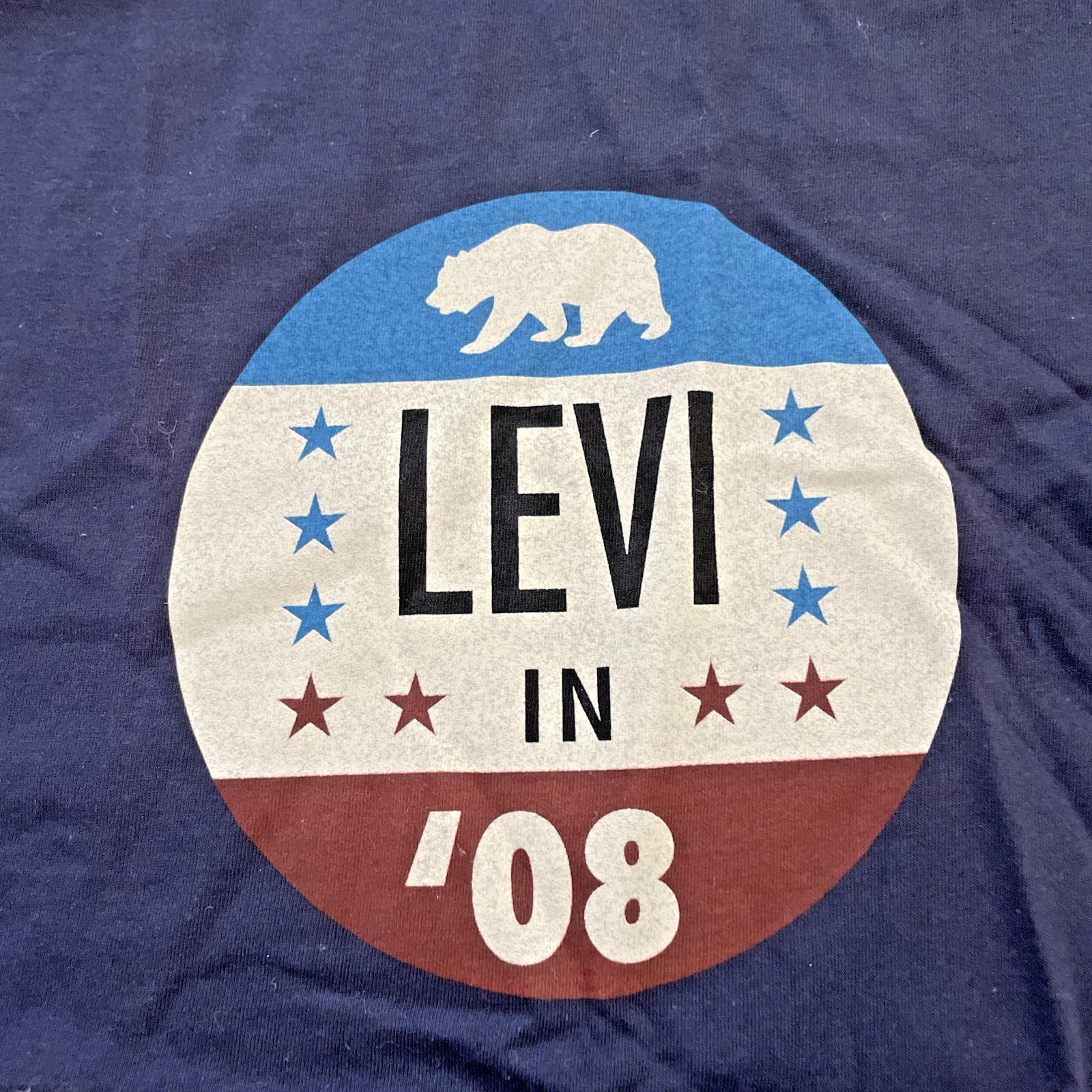 Trek “Levi in 08” – Tee Shirt Adult American Apparel 100% Cotton Small Navy Blue