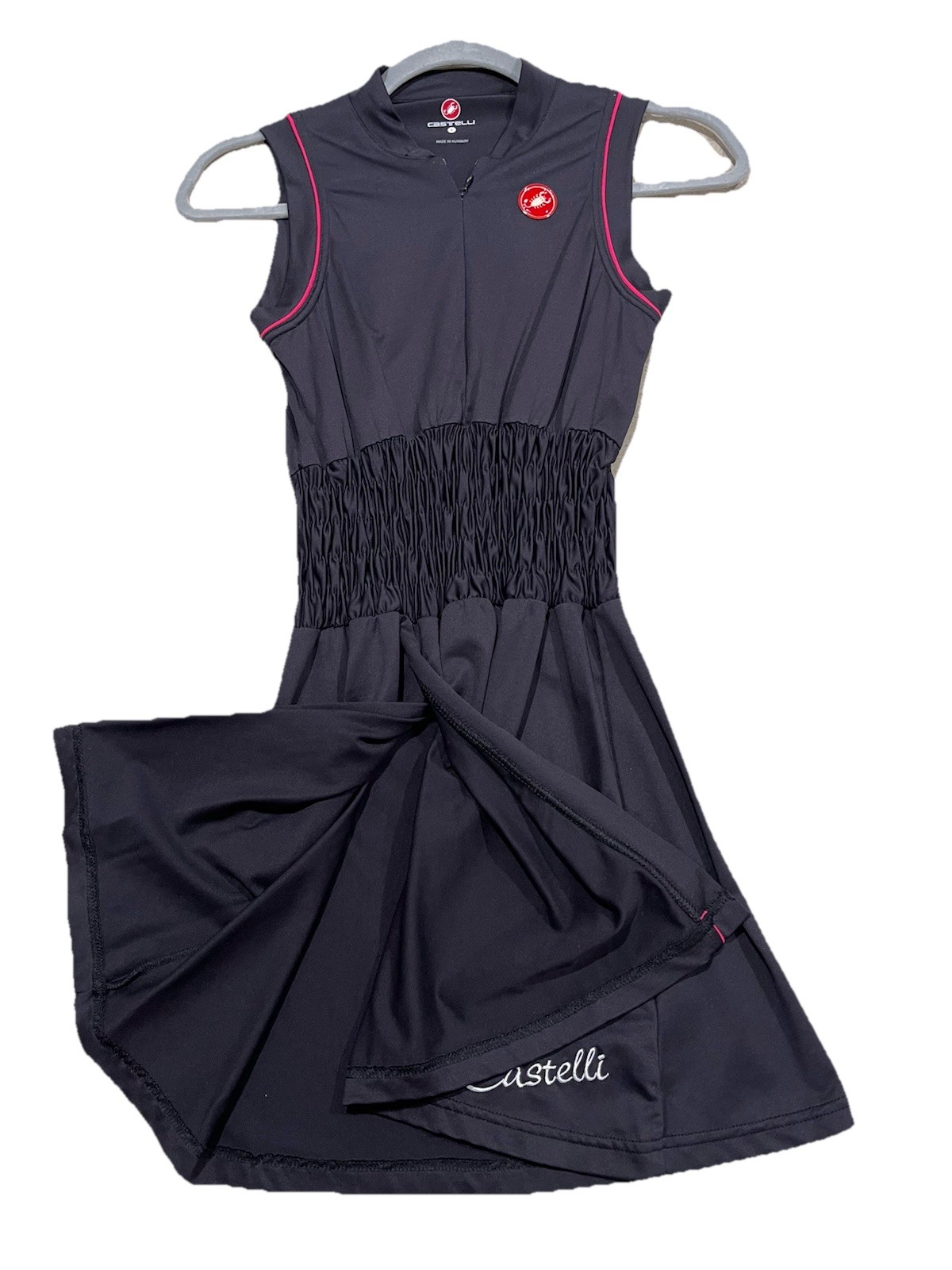 Castelli Cycling Dress Tunic Smocked Waist Black Size S Excellent