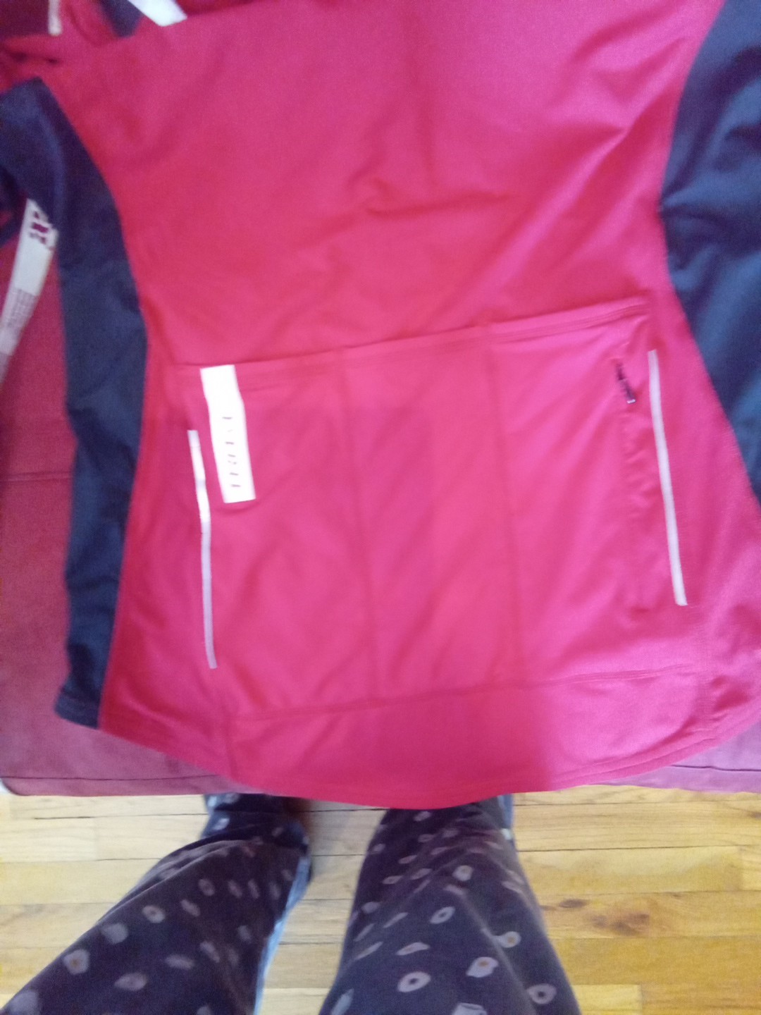 Trayl Size Red & Black Bicycling Triathlon Back 3 Pocket Jersey Shirt