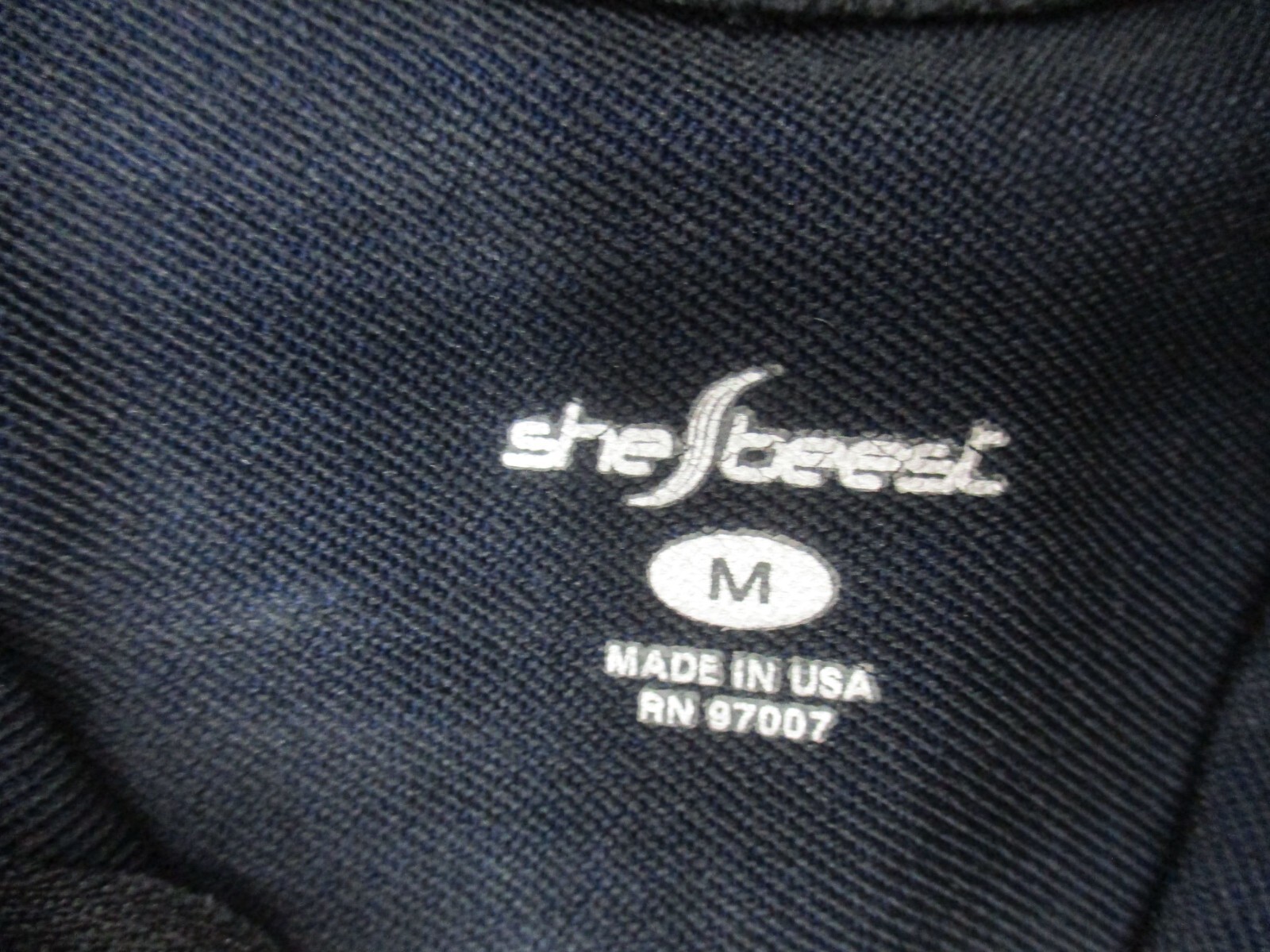 SheBeest Size M Womens Blue 1/2 Zip Stand Collar Athletic Cycling Pullover 015
