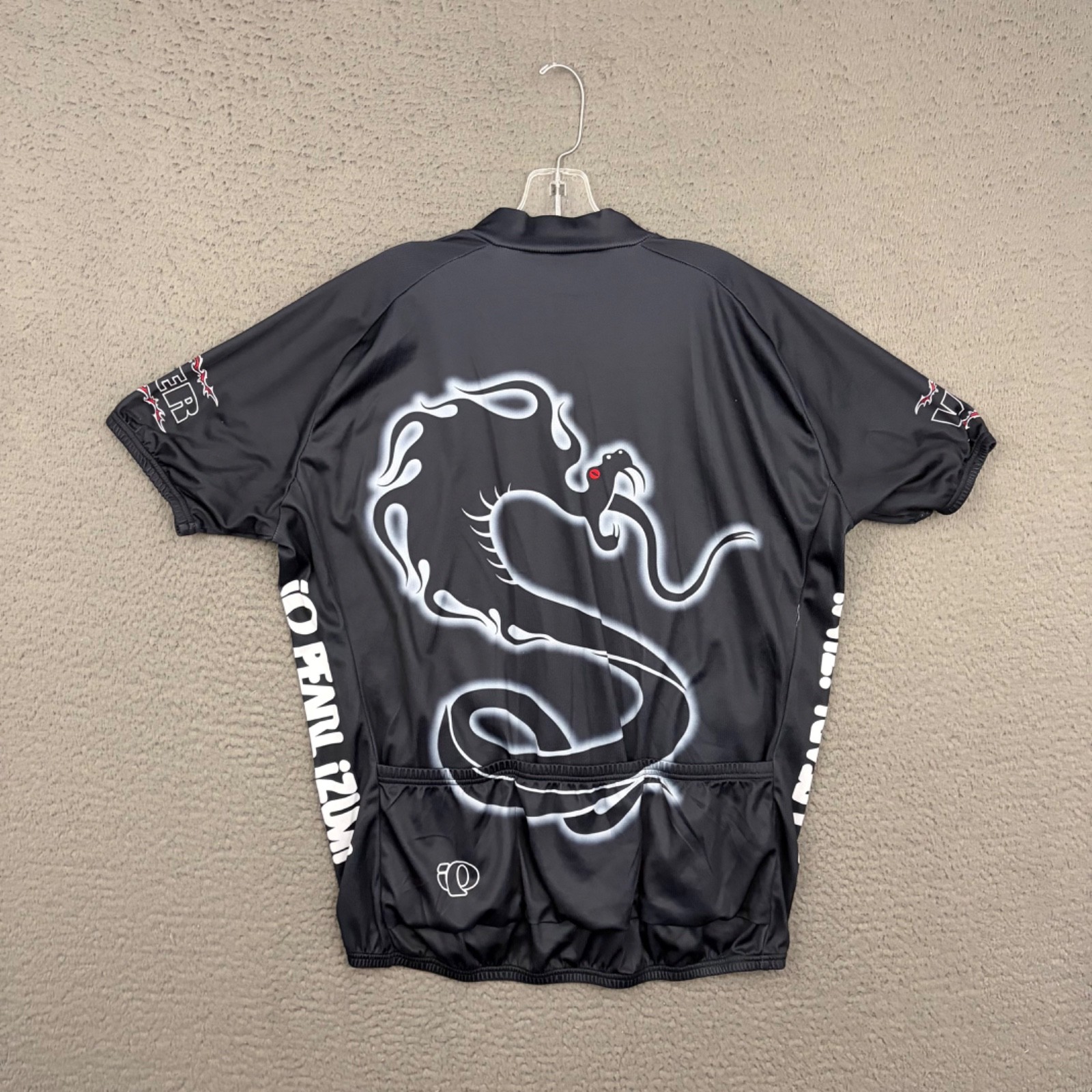 Pearl Izumi Cycling Jersey Mens XL Black Viper Snake Graphic Bike Activewear Dad